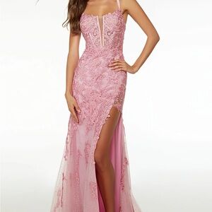 Alyce Paris Blush Embellished Gown